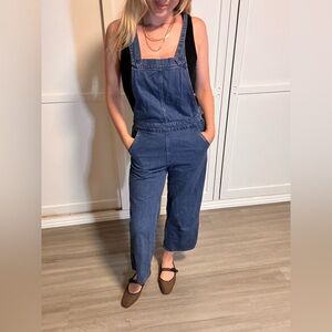 Zara Trafaluc wide leg cropped overalls